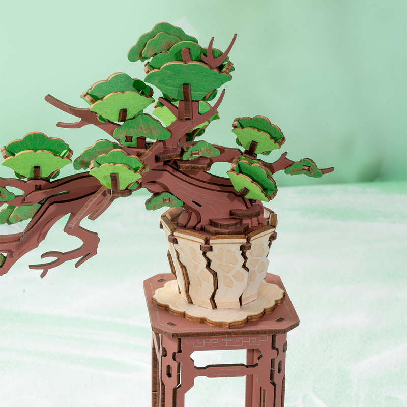 Robotime Evergreen Pine Bonsai DIY Wooden 3D Puzzle