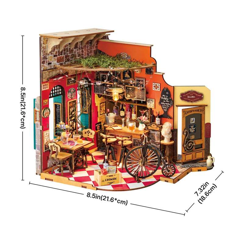 Robotime Cheers Bar & Dining DIY 3D Miniature House