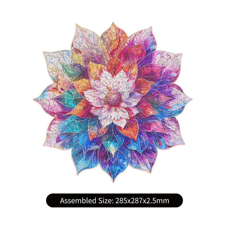 Robotime Mystic Mandala Flower Wooden Jigsaw Puzzle