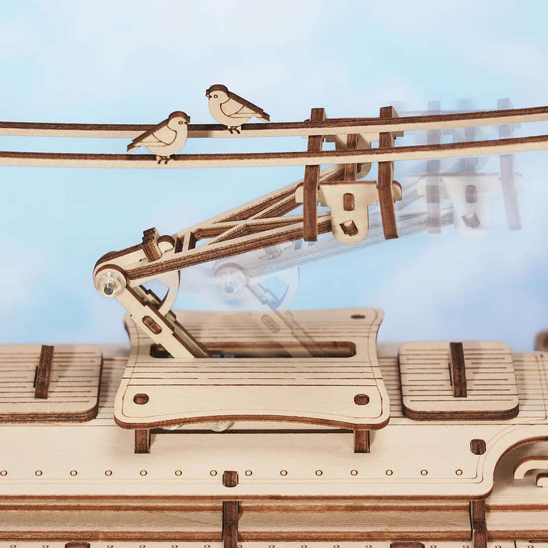 Robotime Classic City Tram DIY Moving 3D Wooden Puzzle