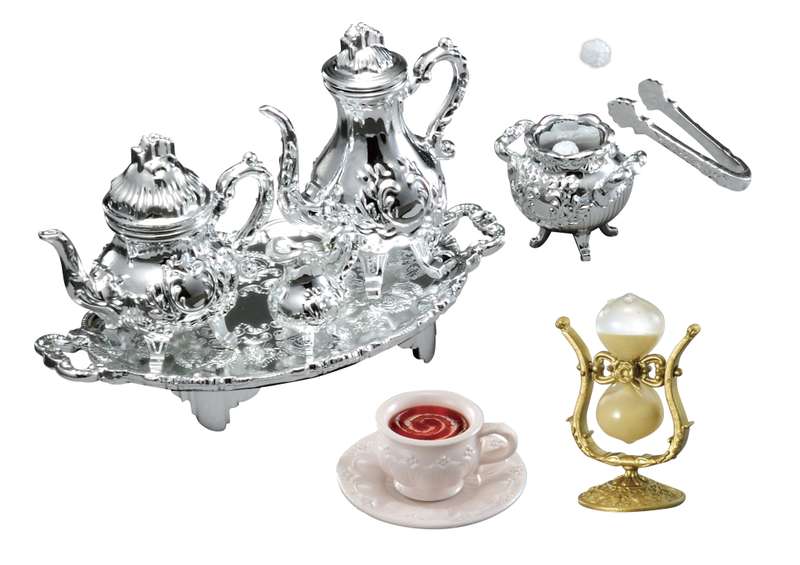 Collectible Dollhouse Miniature Tea Time Decorations Complete Set
