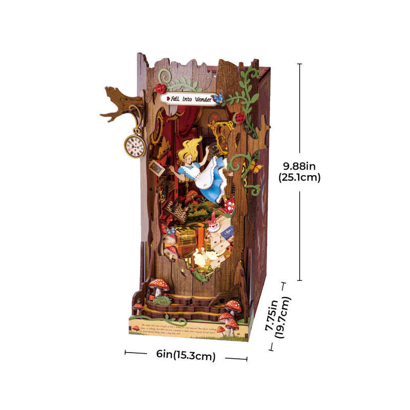 Robotime Fall Into Wonder DIY Book Nook Shelf Insert Miniature Dollhouse