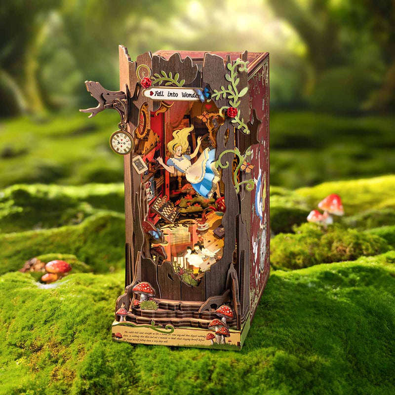 Robotime Fall Into Wonder DIY Book Nook Shelf Insert Miniature Dollhouse