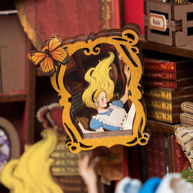 Robotime Fall Into Wonder DIY Book Nook Shelf Insert Miniature Dollhouse