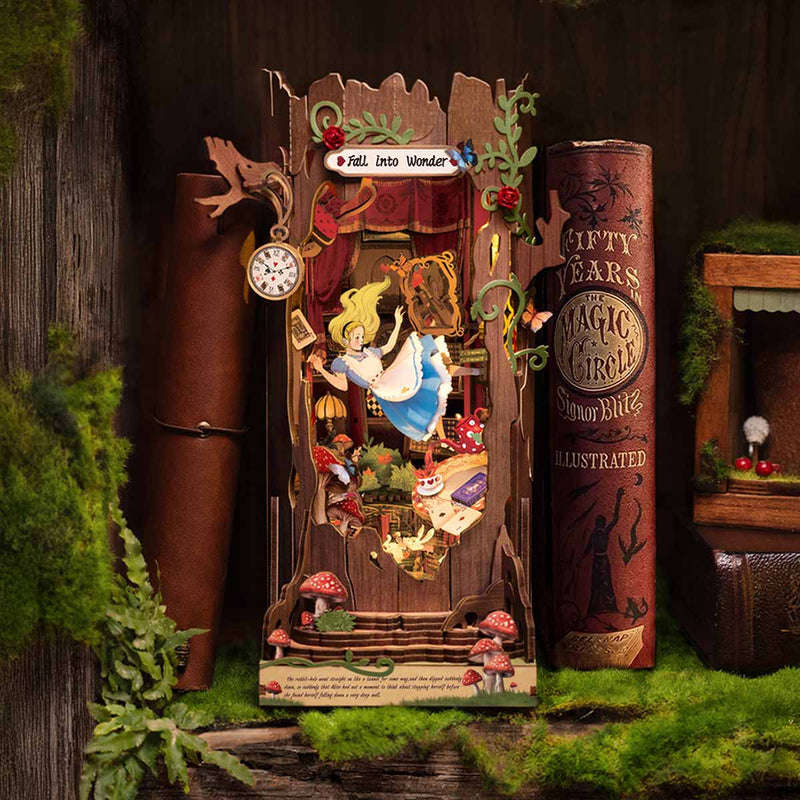Robotime Fall Into Wonder DIY Book Nook Shelf Insert Miniature Dollhouse