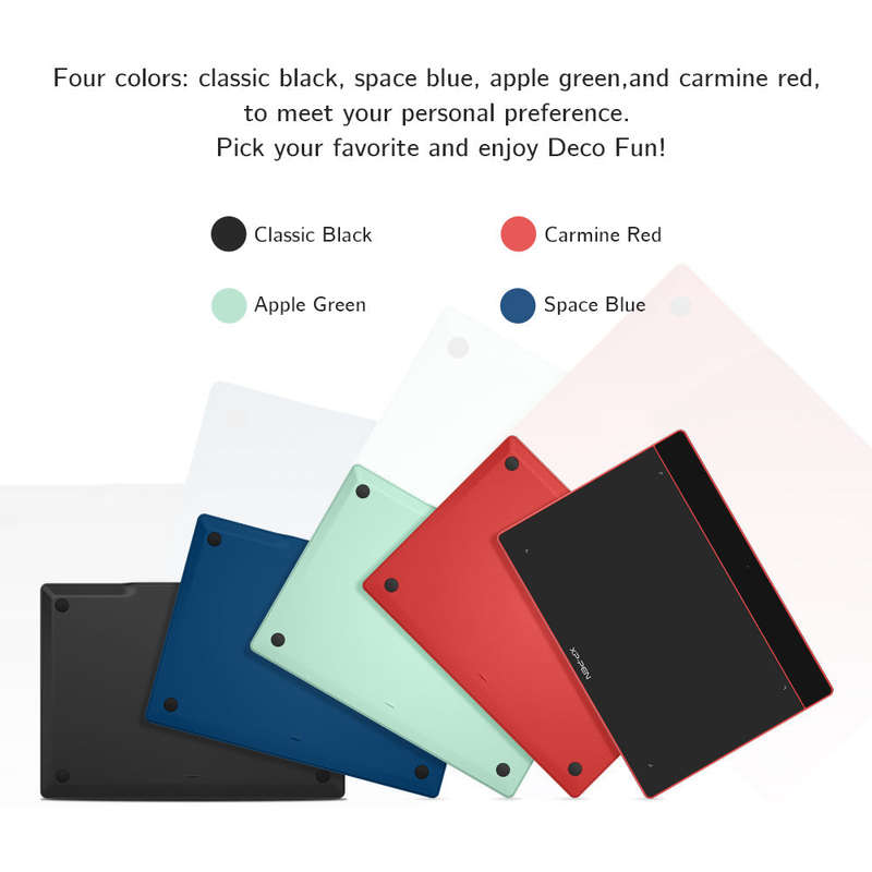 XPPen Deco Fun XS Graphics Drawing Tablet Black