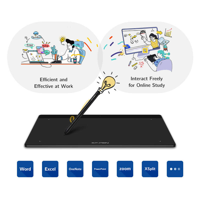 XPPen Deco Fun XS Graphics Drawing Tablet Black