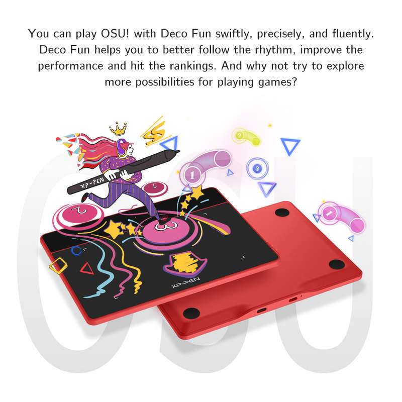 XPPen Deco Fun L Graphics Drawing Tablet Black