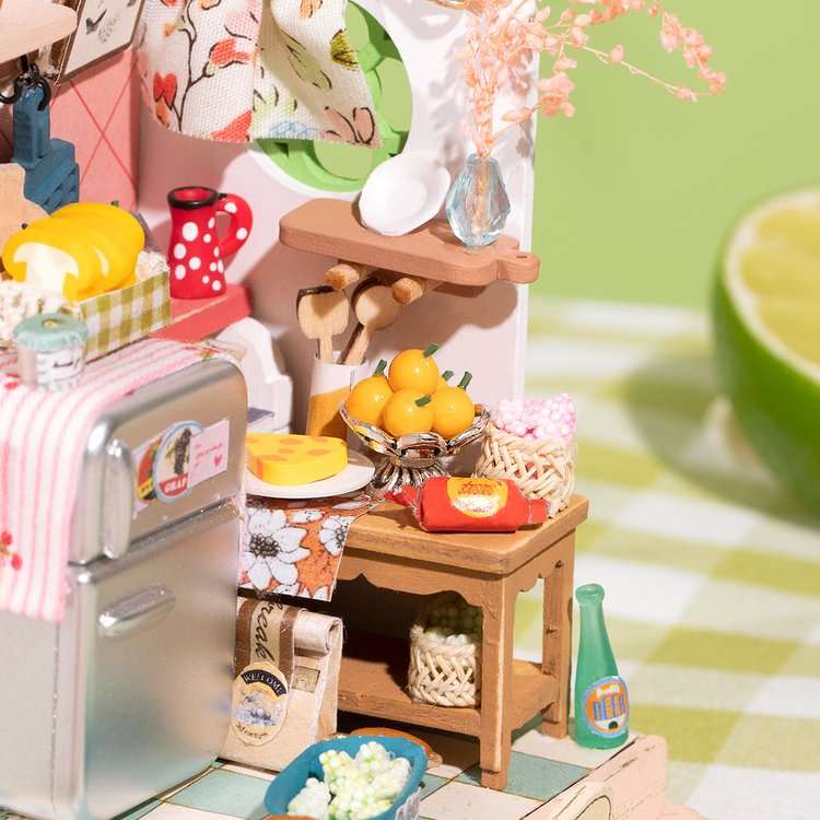 Robotime Taste Life Kitchen DIY Miniature Dollhouse Room Kit