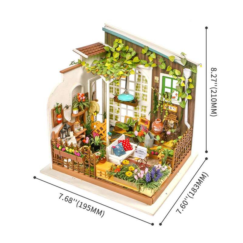 Robotime DIY Miller's Sunshine Garden Model Dollhouse Kit