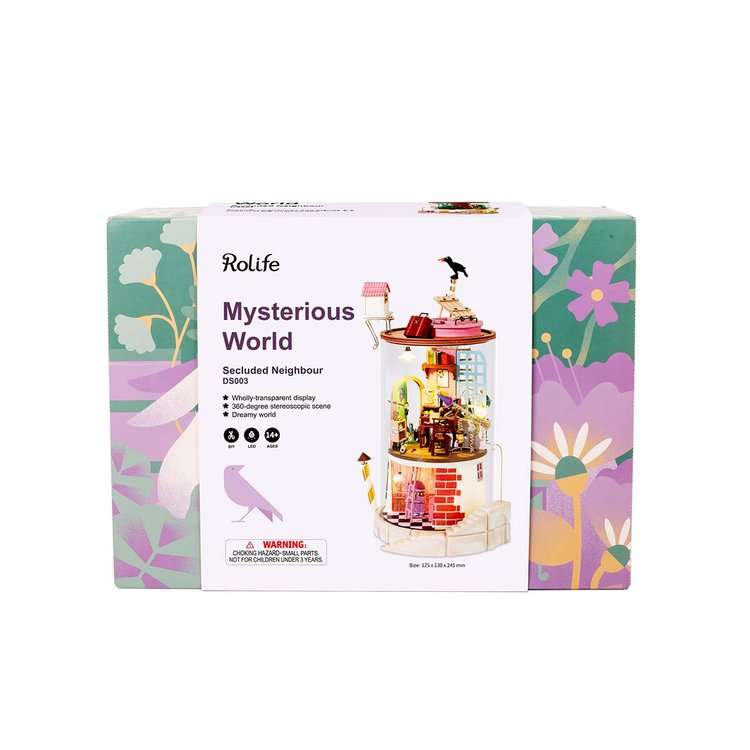 Robotime DIY Glass Secluded Neighbour Miniature Dollhouse Kit