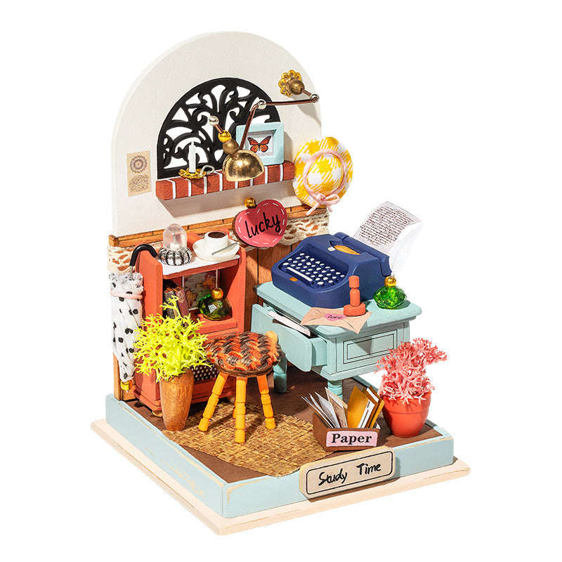 Robotime Record Mood Study DIY Miniature Room Kit