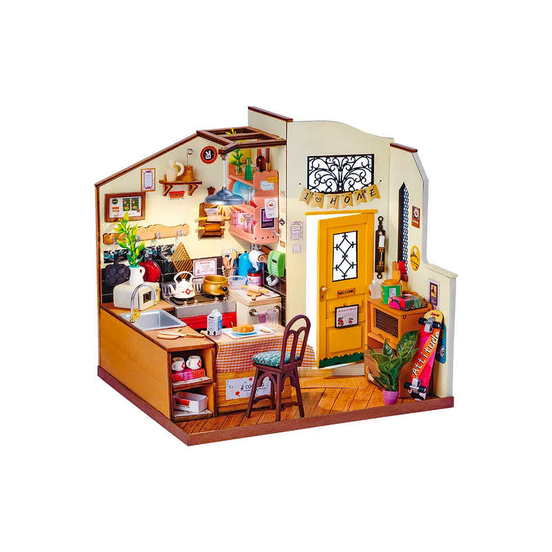Robotime Cozy Kitchen DIY Miniature 3D Dollhouse Kit