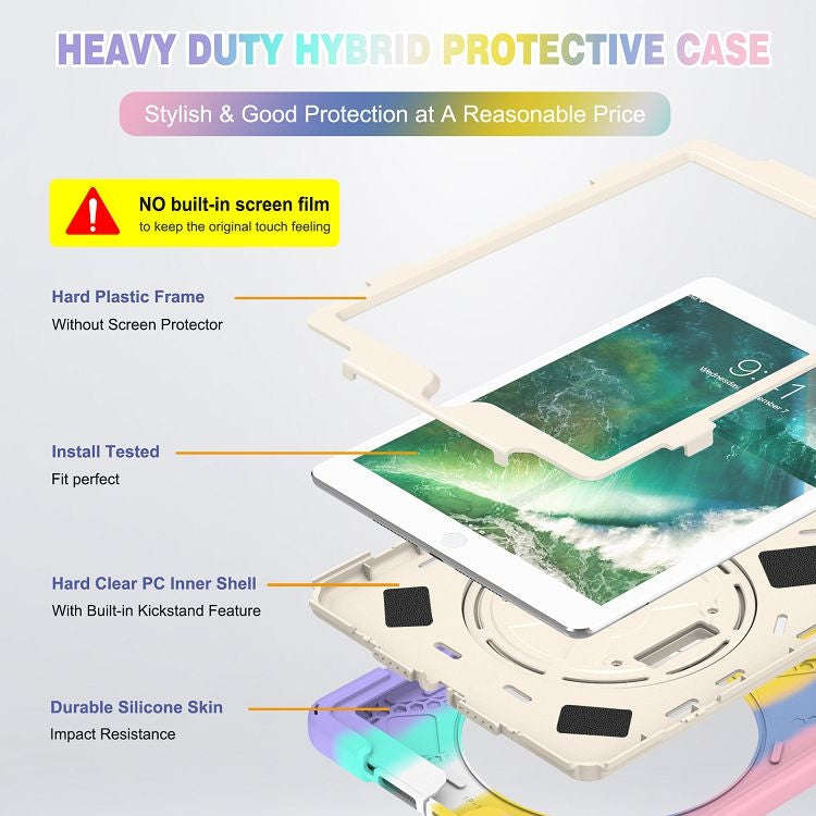 Shockproof Case Cover With Stand & Hand & Shoulder Strap iPad 9.7 inch