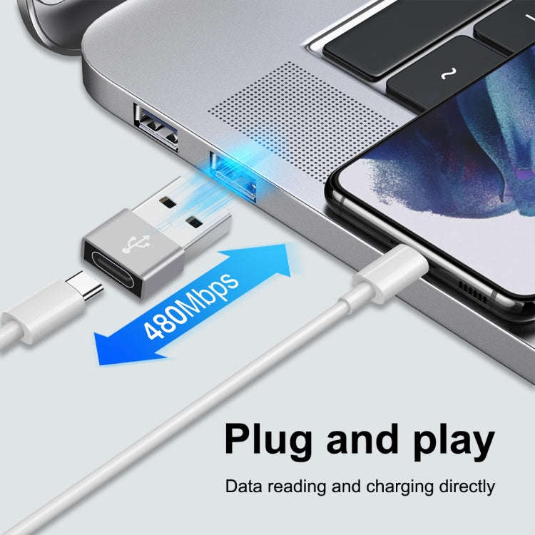 USB-C / Type-C Female to USB Male Aluminum Alloy Adapter