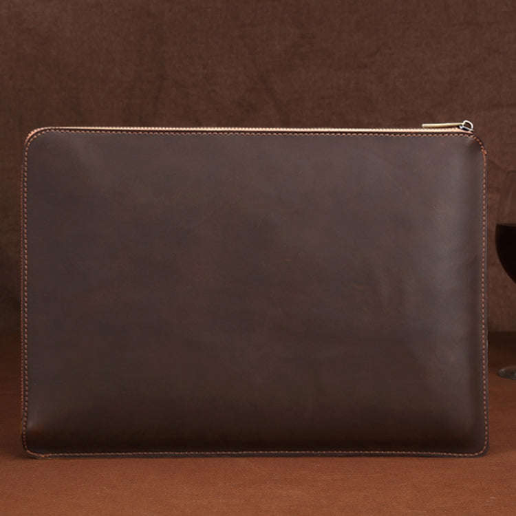 15.4 inch Leather Laptop Sleeve Bag
