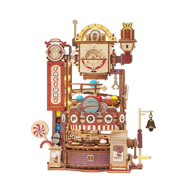 Robotime Chocolate Factory Story Wooden DIY Marble Run Kit
