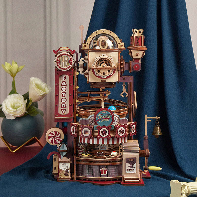 Robotime Chocolate Factory Story Wooden DIY Marble Run Kit