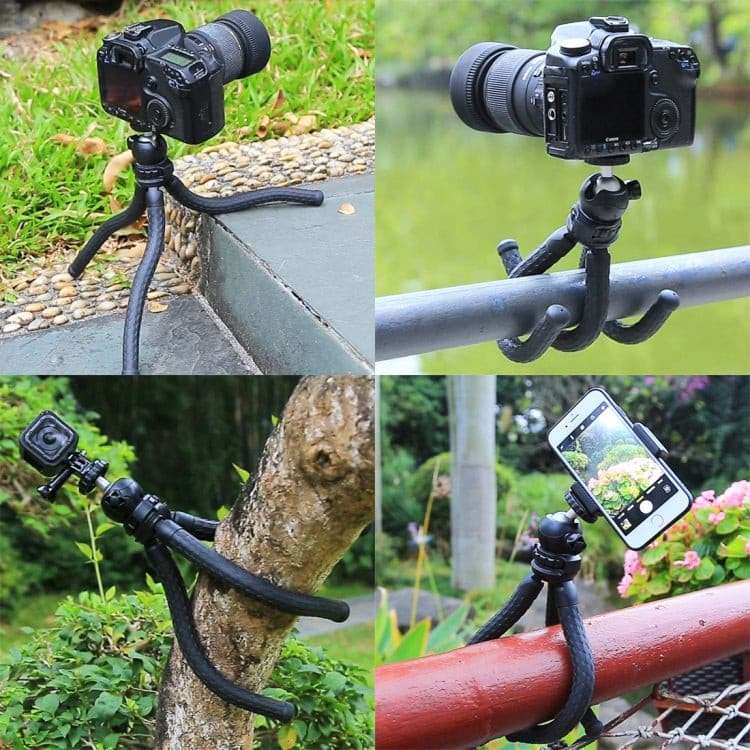Mini Octopus Flexible Tripod Holder with Ball Head & Phone Clamp