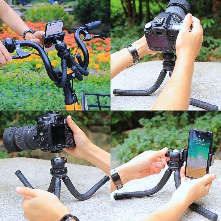 Mini Octopus Flexible Tripod Holder with Ball Head & Phone Clamp