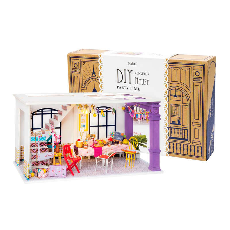 Robotime Party Time DIY Miniature Dollhouse Kit