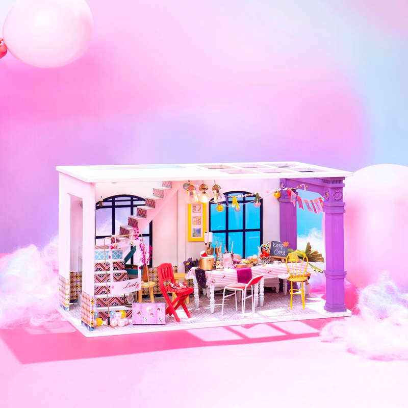 Robotime Party Time DIY Miniature Dollhouse Kit