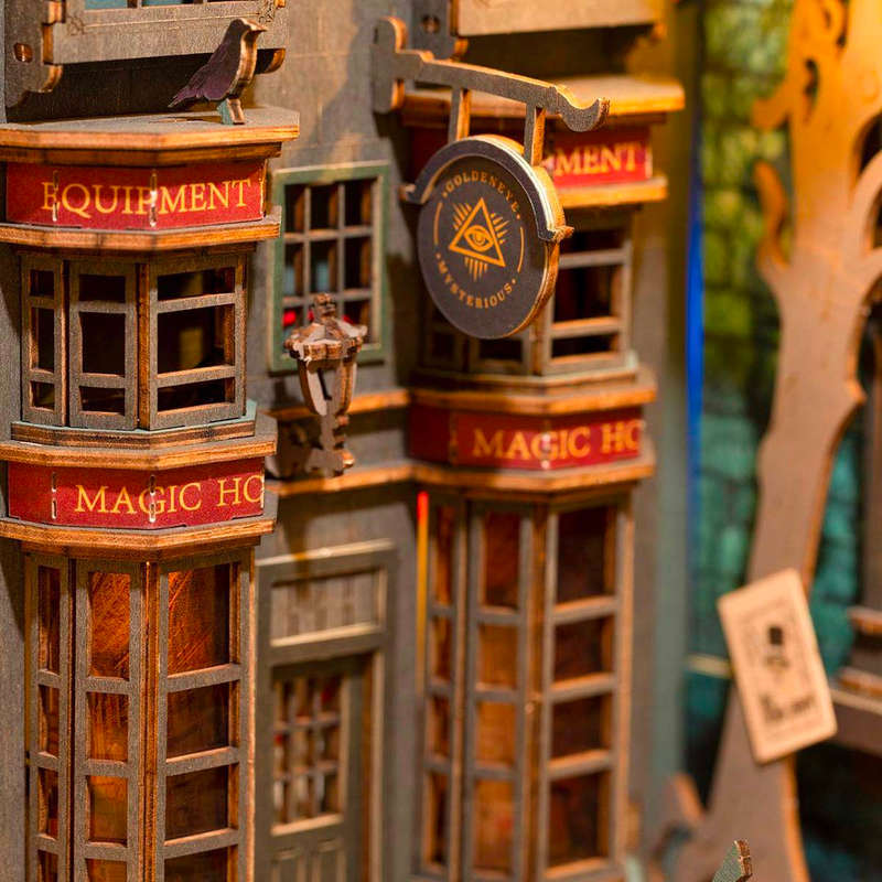 Robotime Magic House 3D Wooden DIY Miniature Dollhouse Book Nook