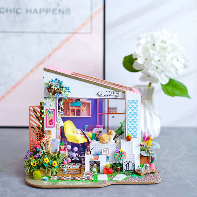 Robotime Lily's Porch DIY Miniature Dollhouse Kit