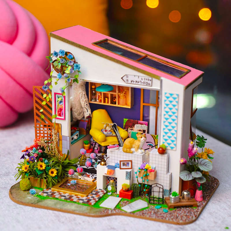 Robotime Lily's Porch DIY Miniature Dollhouse Kit