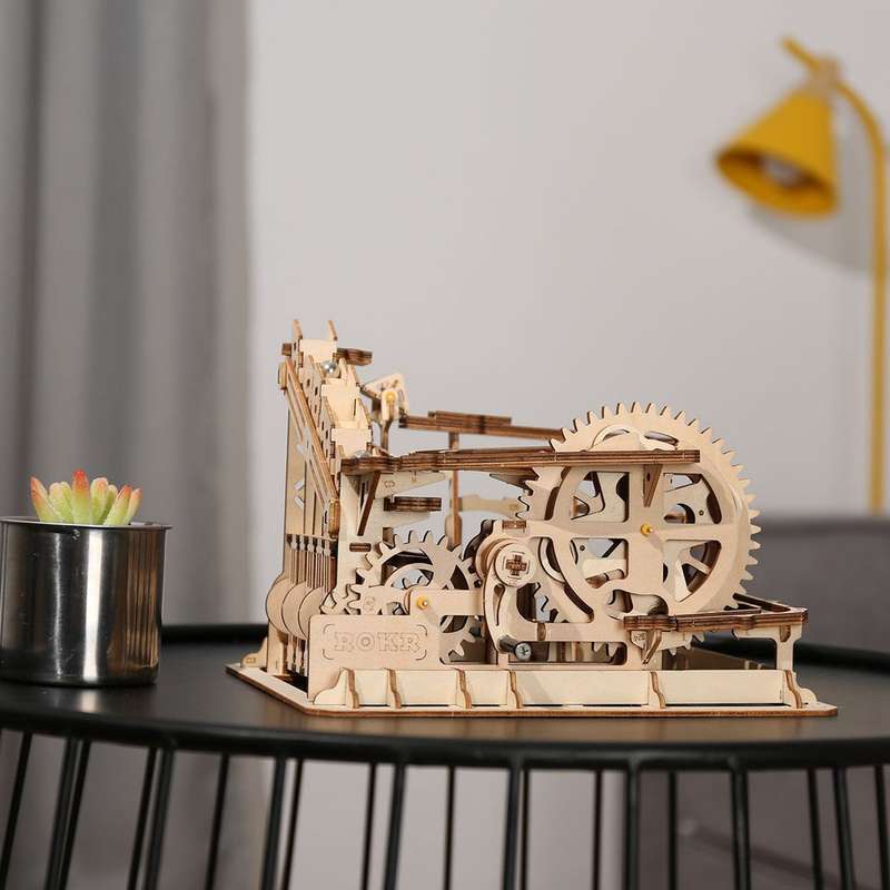 Robotime Marble Parkour Big Funnel Marble Run 233 Piece 3D Wooden Puzzle