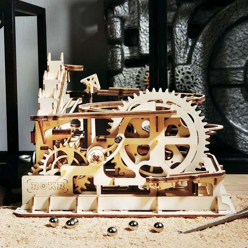 Robotime Marble Parkour Big Funnel Marble Run 233 Piece 3D Wooden Puzzle