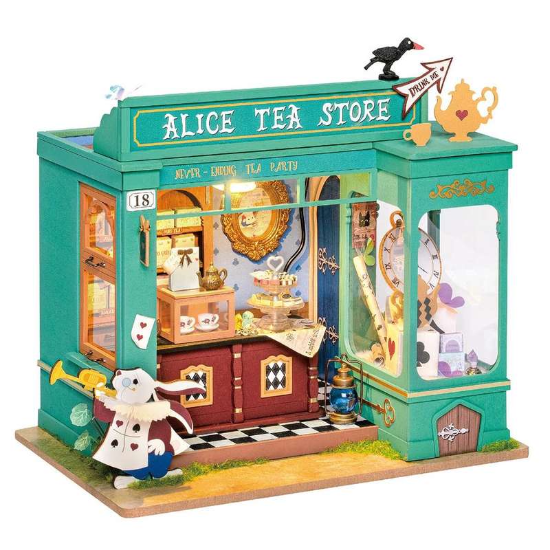 Robotime Alice's Tea Store DIY Miniature House Kit