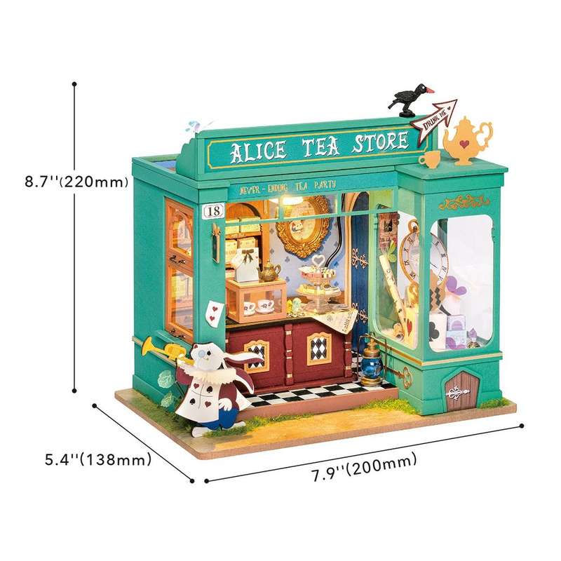 Robotime Alice's Tea Store DIY Miniature House Kit