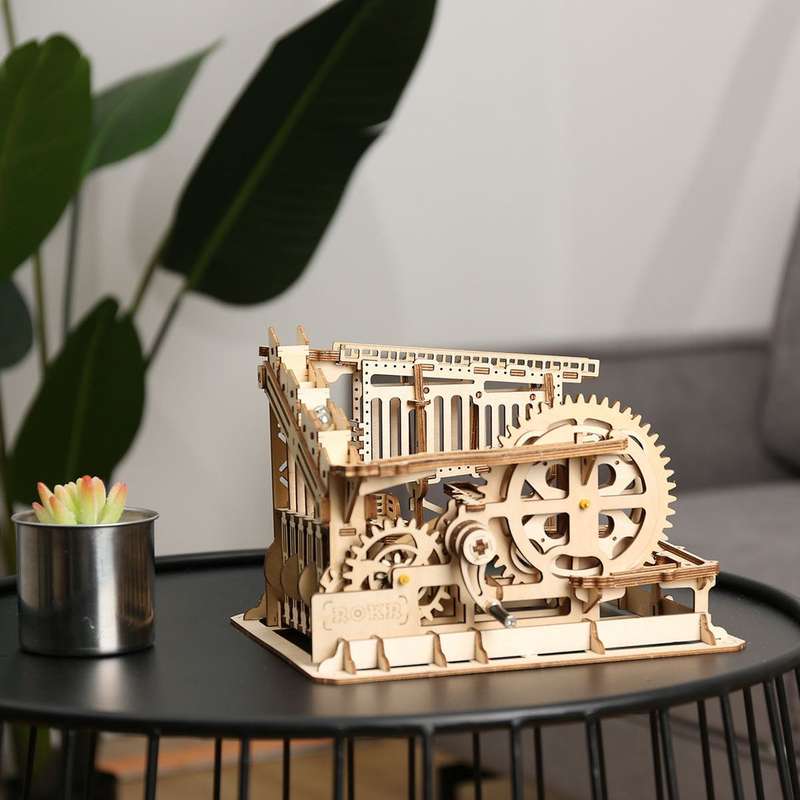 Robotime Marble Squad Trapdoors Marble Run 233 Piece 3D Wooden Puzzle