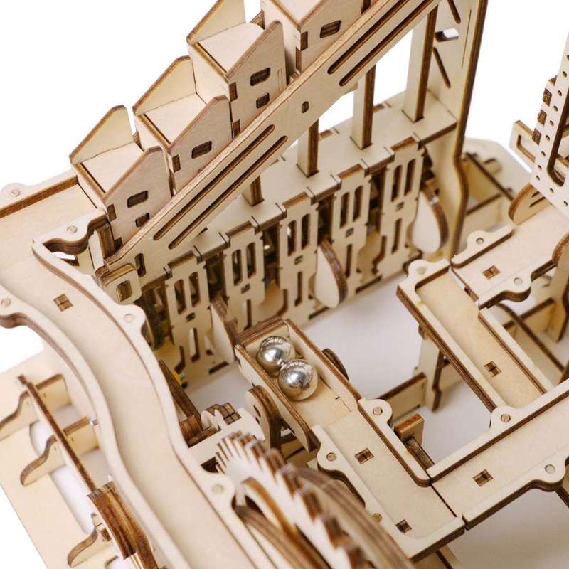 Robotime Marble Squad Trapdoors Marble Run 233 Piece 3D Wooden Puzzle