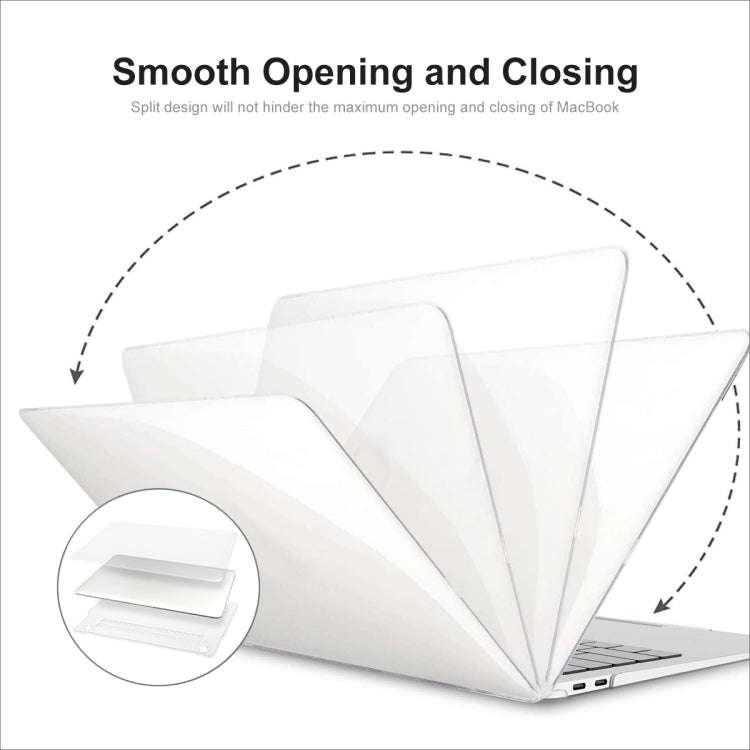 Hardshell Case & Keyboard Cover For 2021 MacBook Pro 14 inch A2442 (M1) Transparent