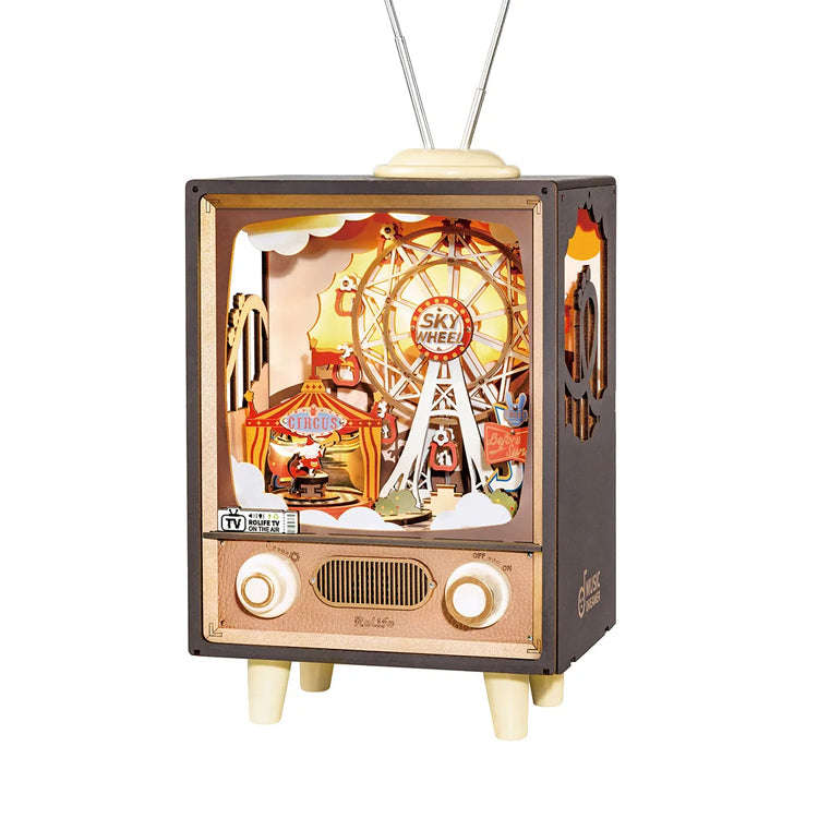 Robotime Sunset Carnival DIY Music Box 3D Wooden Puzzle