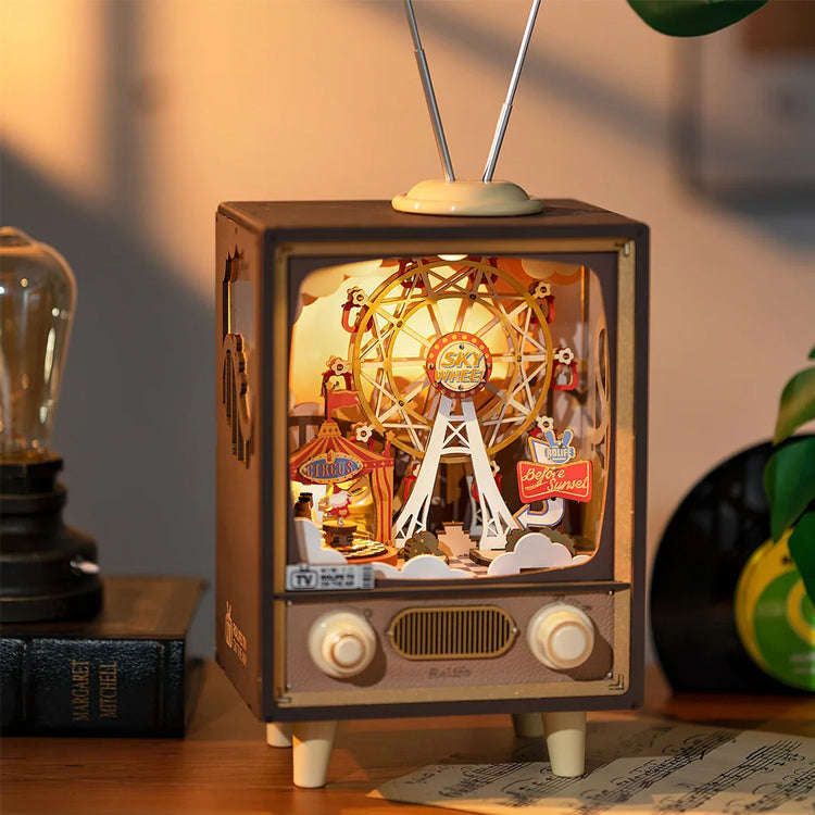 Robotime Sunset Carnival DIY Music Box 3D Wooden Puzzle