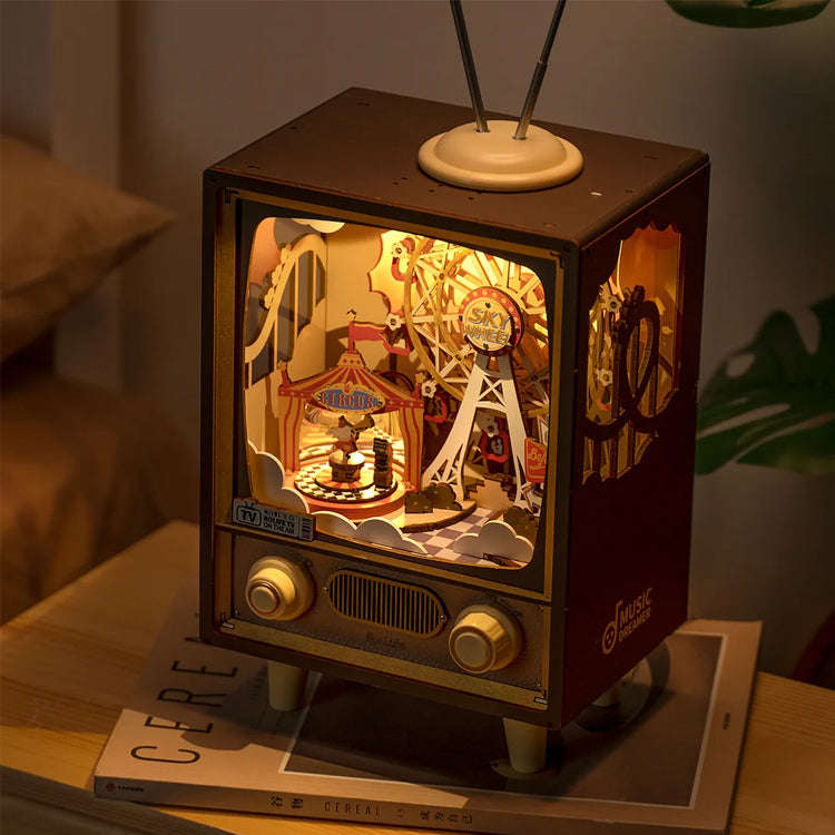 Robotime Sunset Carnival DIY Music Box 3D Wooden Puzzle
