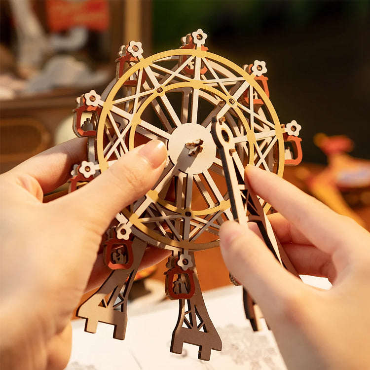 Robotime Sunset Carnival DIY Music Box 3D Wooden Puzzle
