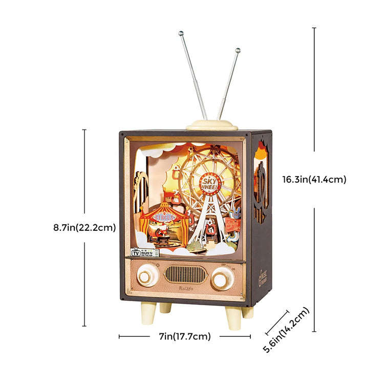 Robotime Sunset Carnival DIY Music Box 3D Wooden Puzzle