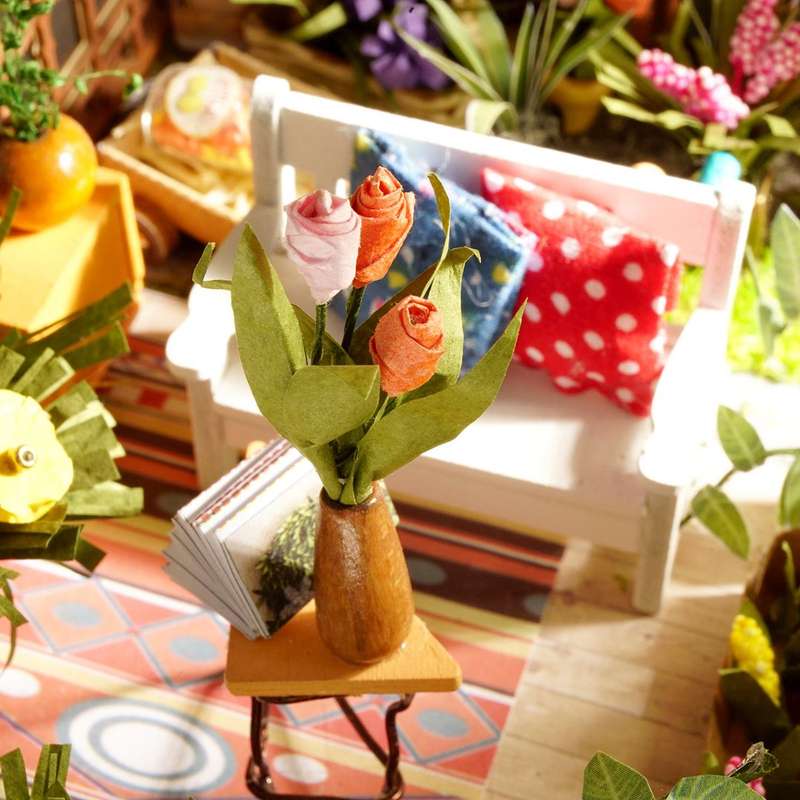 Robotime DIY Miller's Sunshine Garden Model Dollhouse Kit