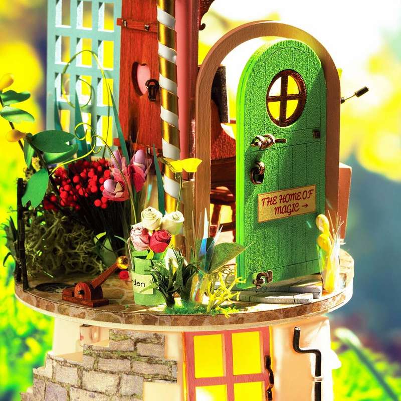 Robotime DIY Glass Secluded Neighbour Miniature Dollhouse Kit