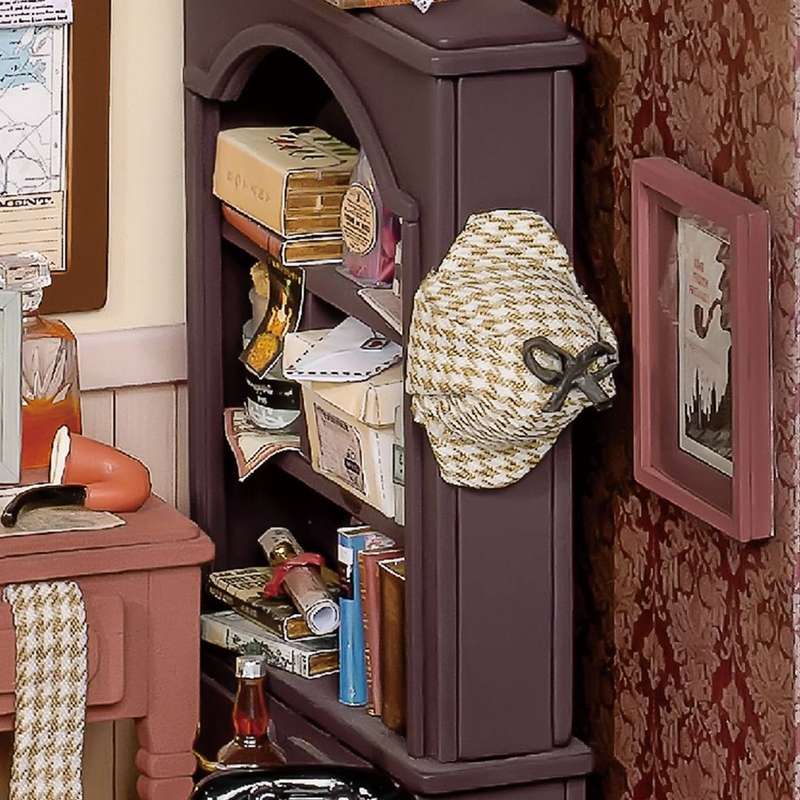 Robotime Mose's Detective Agency DIY Miniature Dollhouse Kit