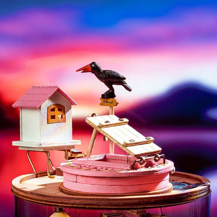 Robotime DIY Glass Secluded Neighbour Miniature Dollhouse Kit