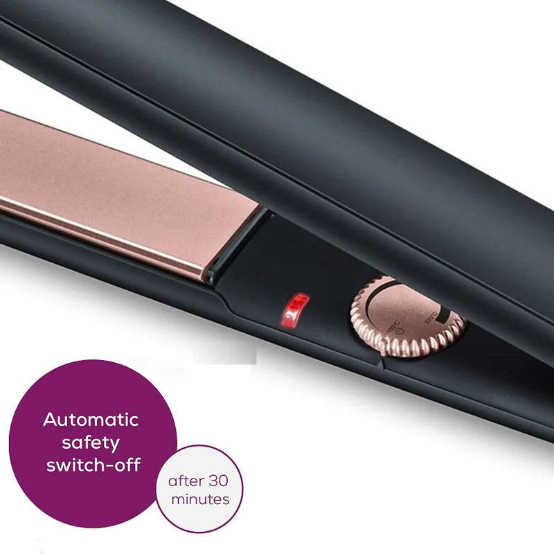 Beurer Hair Straightener / Flat Iron: Fast Heat. Variable Temperature. Straightening, Curl or Wav...