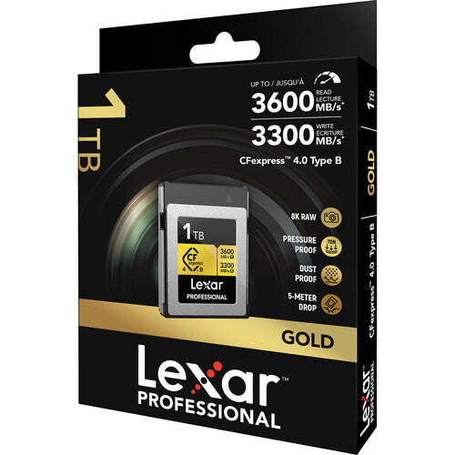 Lexar 1TB Professional GOLD CFexpress 4.0 Type B Memory Card