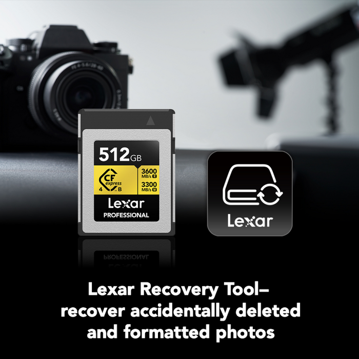 Lexar® 512 GB Professional GOLD CFexpress 4.0 Type B Card