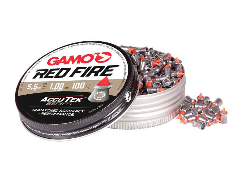 Gamo Red Fire AccuTek Series Pellets Calibre 5.5 (100) Bulk Buy 10 X Tins