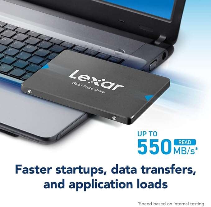 Lexar 480GB NQ100 SSD 2.5 Inch SATA III Internal Solid State Drive, Up to 550MB/s Read